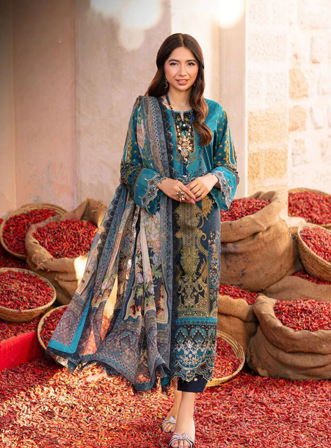 Asim-Jofa-Blue-Embroidered-3pcs-Lawn-Suit