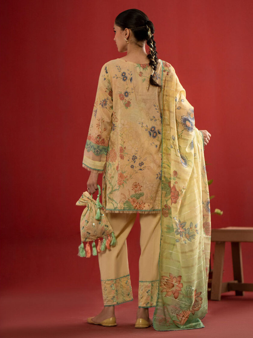 GullJee Jhill Mhill Yellow 3 Piece Suit - Image 2