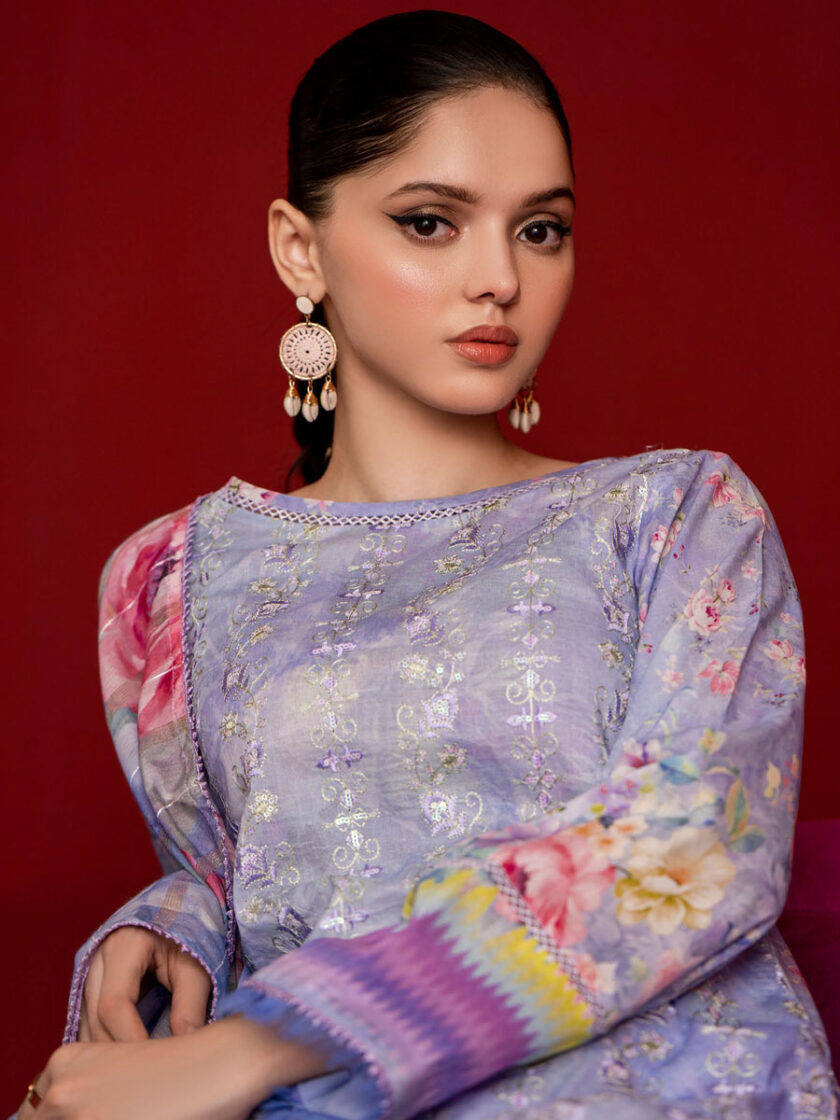 GullJee Jhill Mhill Light Purple 3 Piece Suit - Image 3