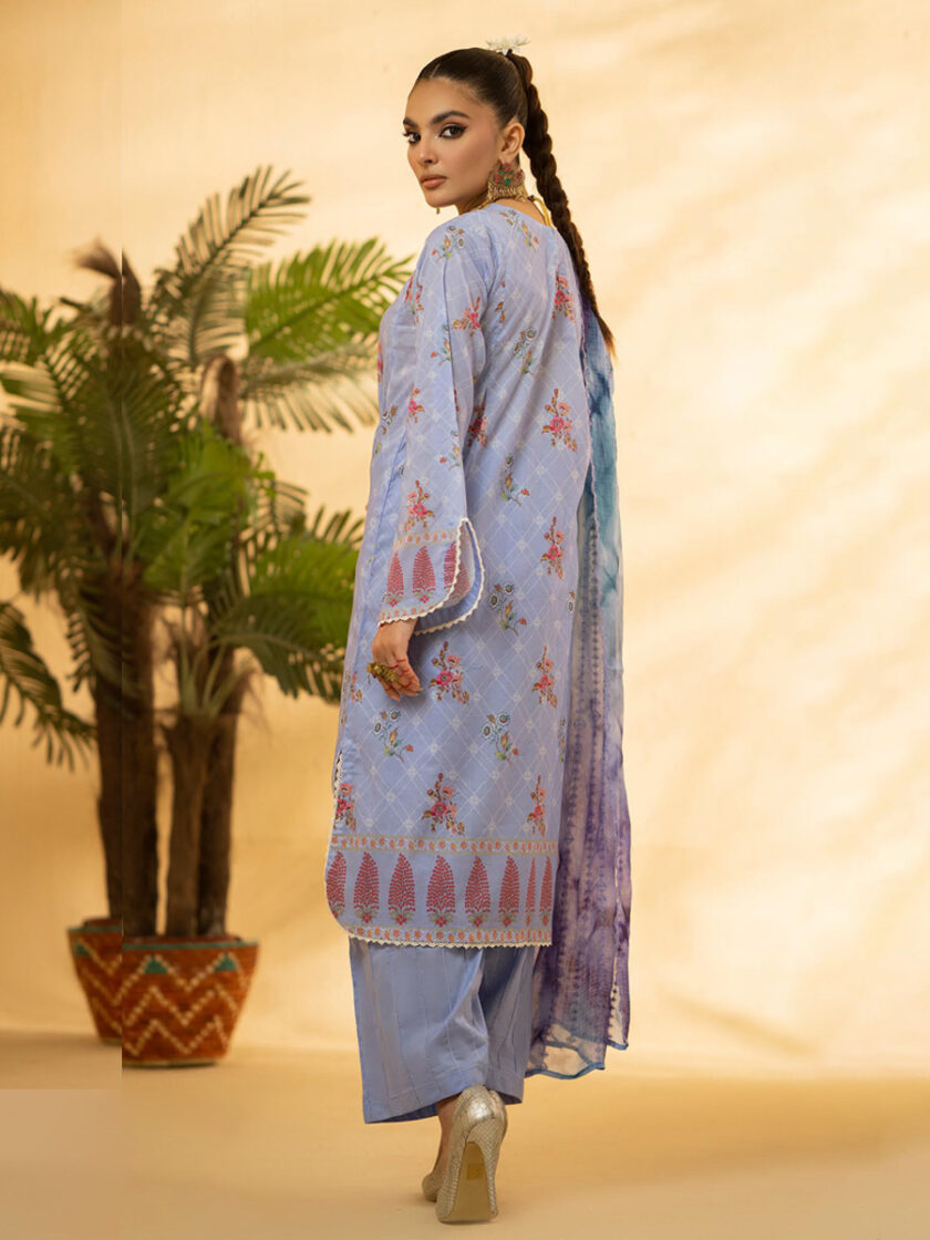 GullJee Rang Pasand Light Blue 3 Piece Suit - Image 2