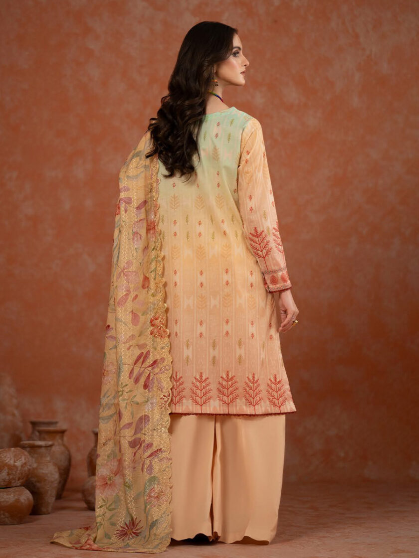 GullJee Ruhay Sukhan Peach 3 Piece Suit - Image 3