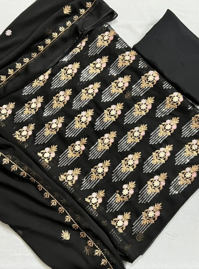 4-piece-black-chiffon-suit