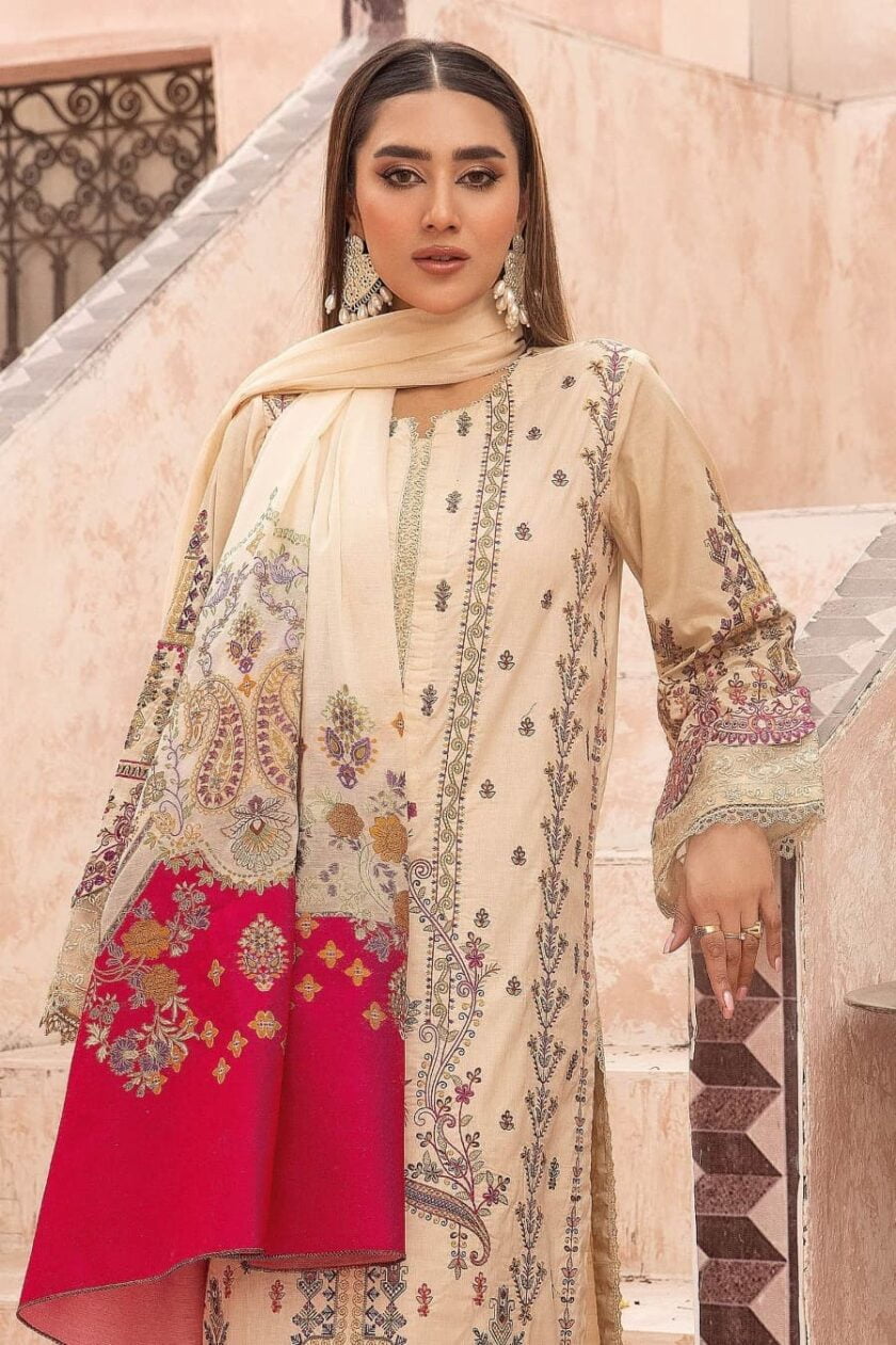 Johra Arzen 3 Piece Embroidered Lawn Suit JH-482 - Image 3