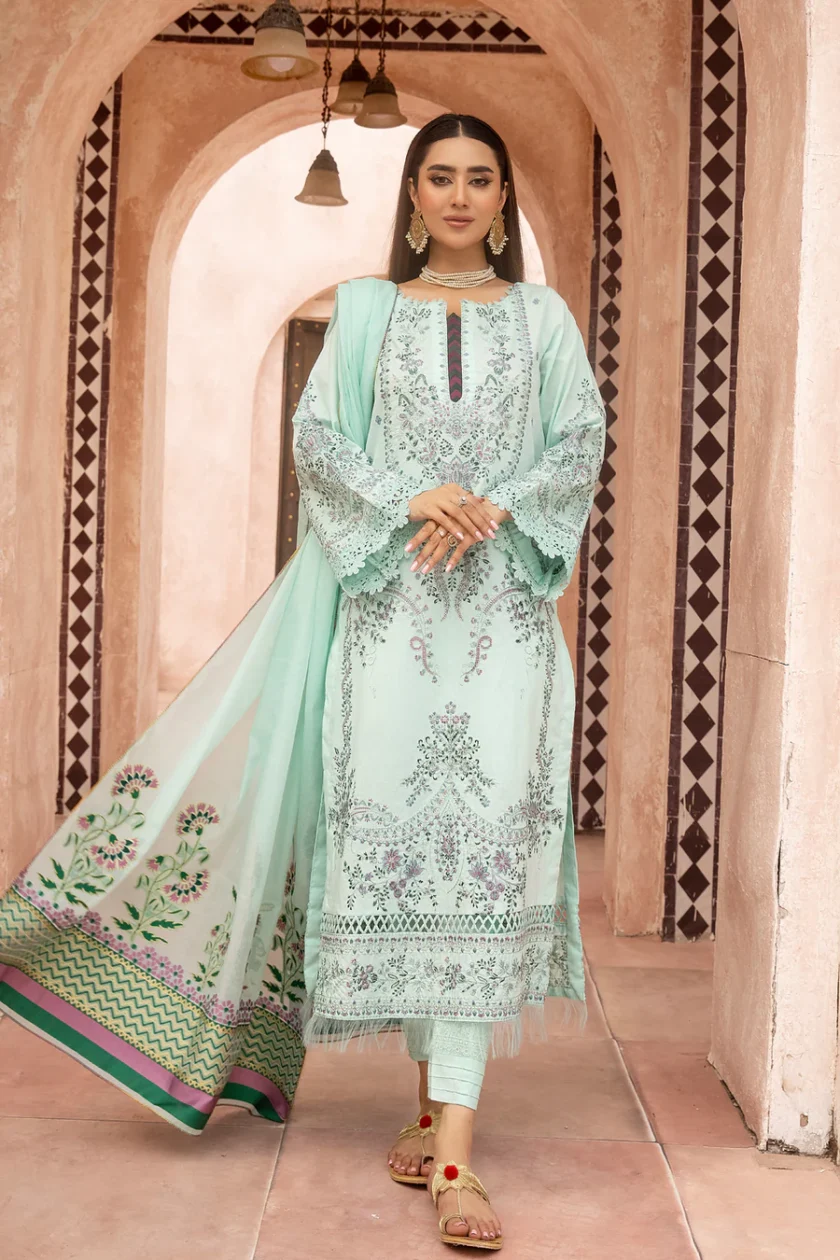 Johra Arzen 3 Piece Embroidered Lawn Suit JH-485 - Image 2