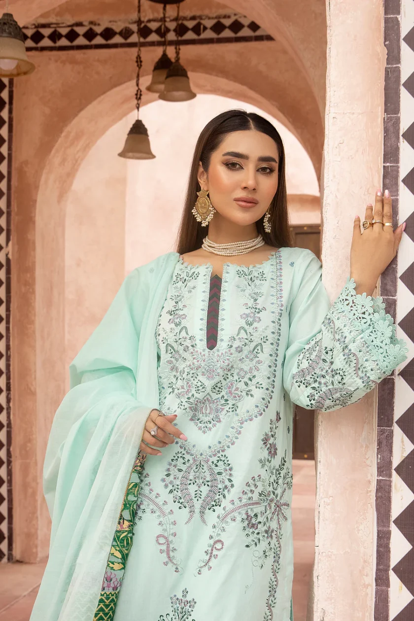 Johra Arzen 3 Piece Embroidered Lawn Suit JH-485 - Image 3