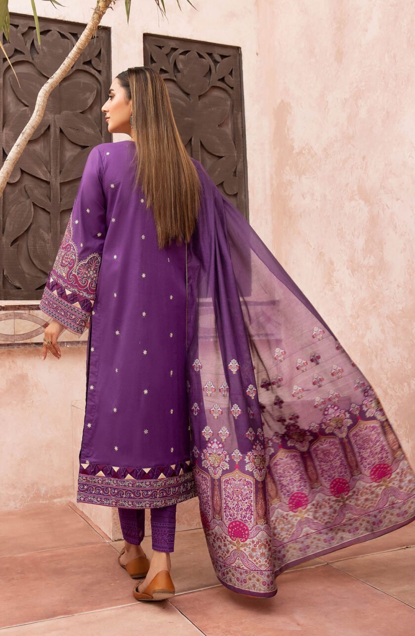 Johra Arzen 3 Piece Embroidered Lawn Suit JH-486 - Image 3