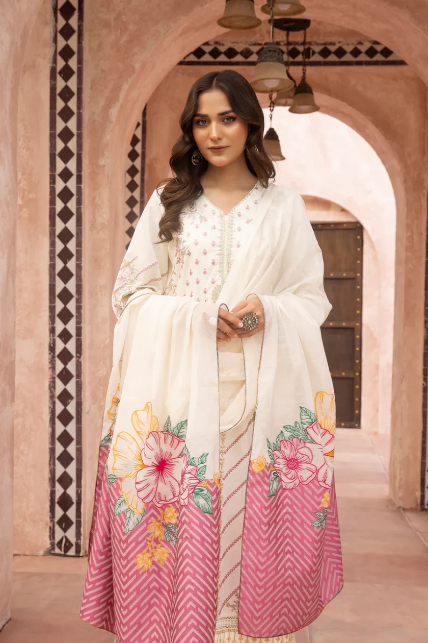 Johra Arzen 3 Piece Embroidered Lawn Suit JH-487 - Image 3