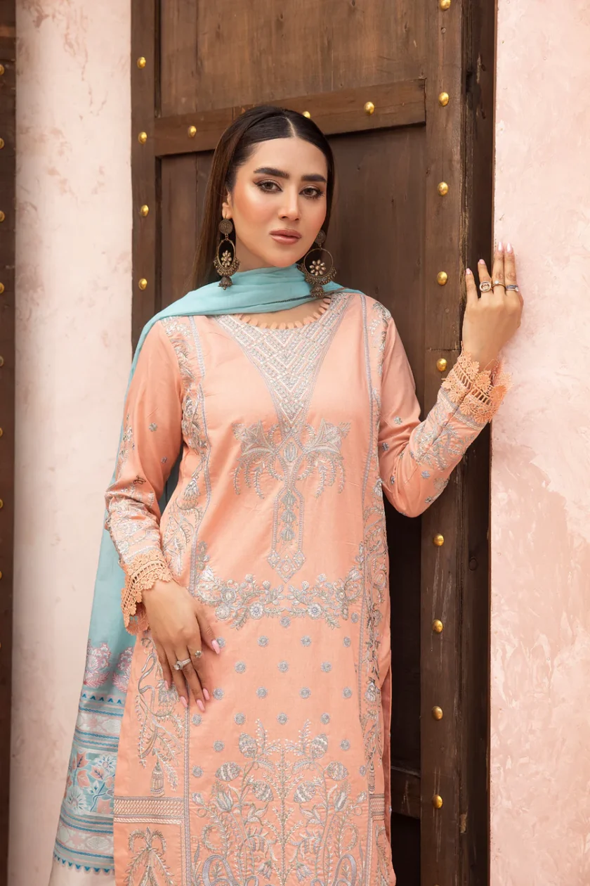 Johra Arzen 3 Piece Embroidered Lawn Suit JH-489 - Image 3