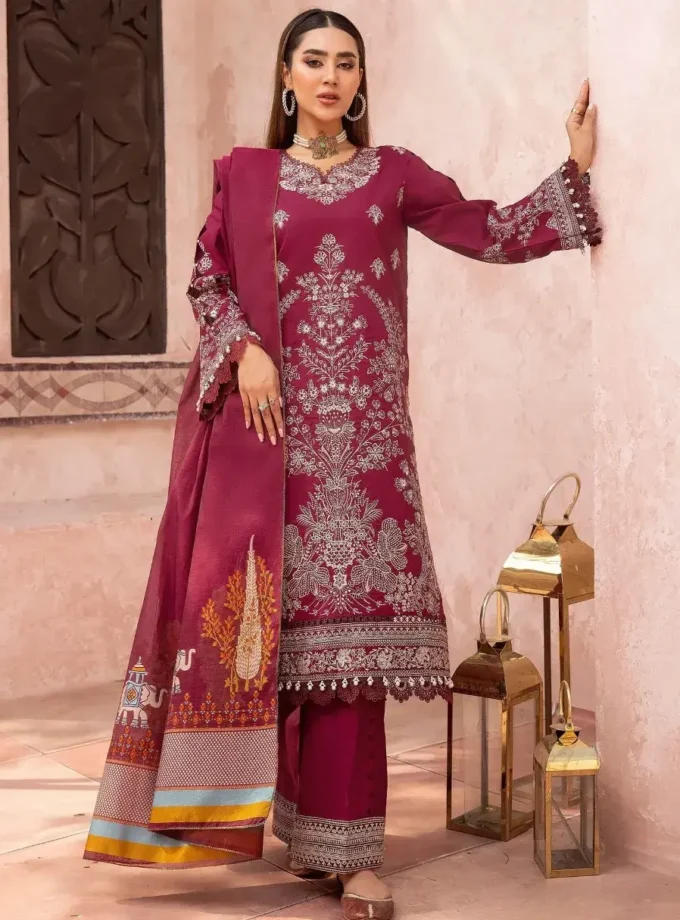 Johra-Arzen-3-Piece Embroidered-Lawn-Suit-JH-481