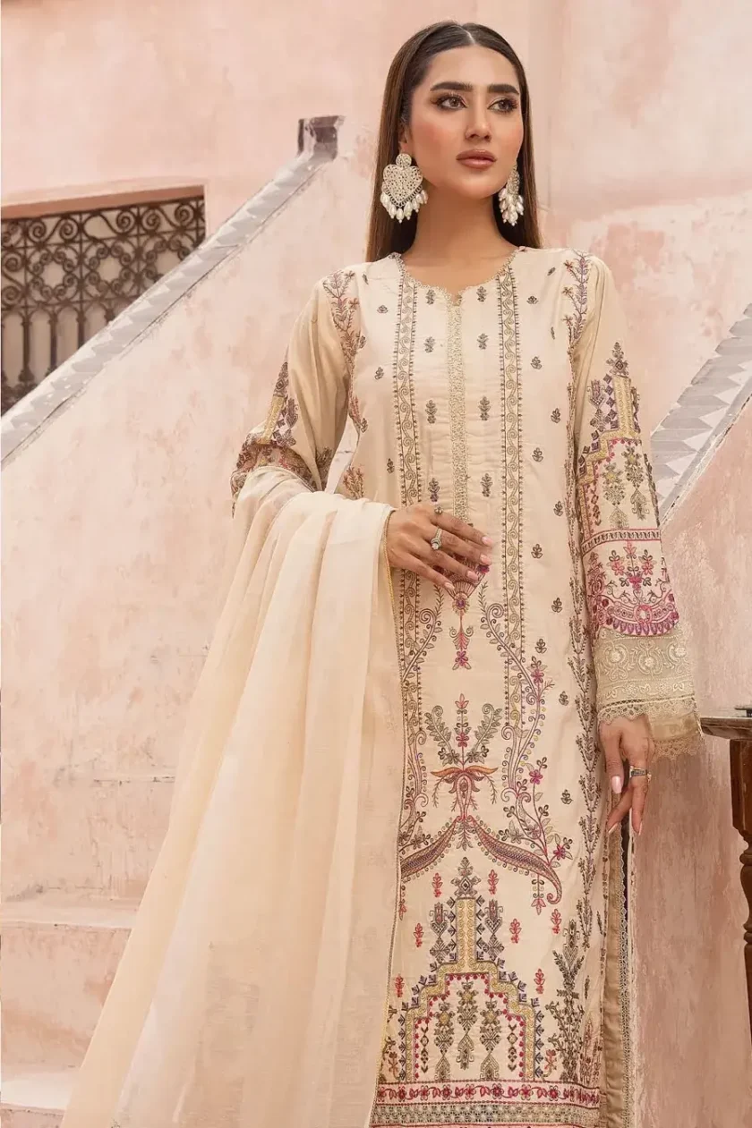 Johra-Arzen-3-Piece Embroidered-Lawn-Suit-JH-482