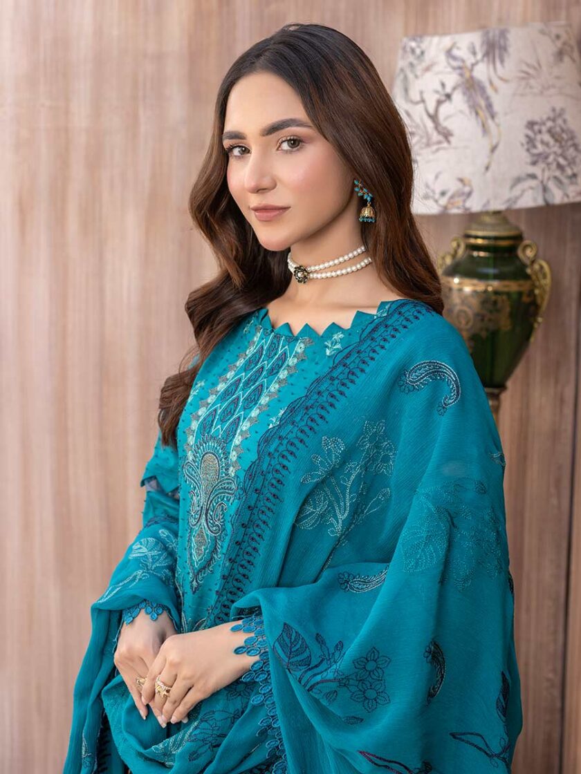 Khoobsurat By Aalaya 3 Piece Lawn Suit KA-02 - Image 2