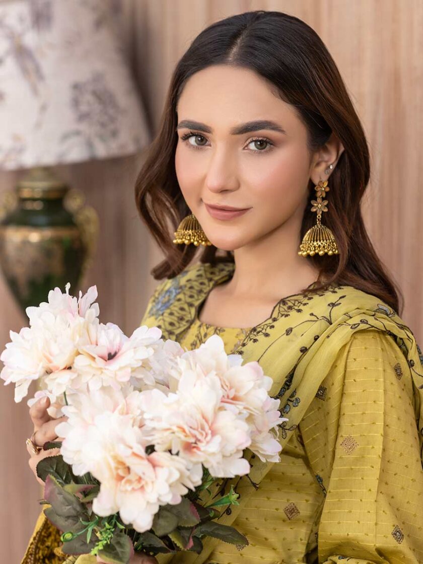 Khoobsurat By Aalaya 3 Piece Unstitched Lawn Suit KA-06 - Image 2