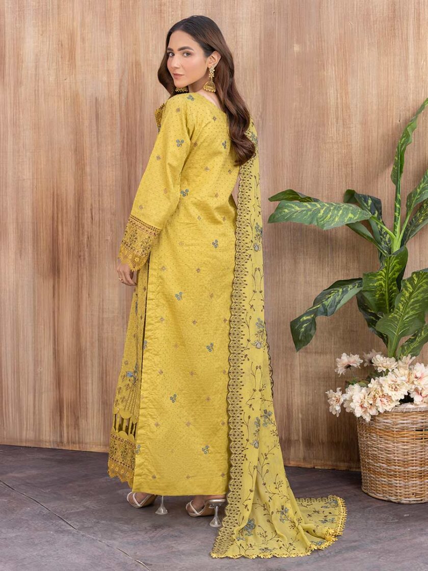 Khoobsurat By Aalaya 3 Piece Unstitched Lawn Suit KA-06 - Image 3