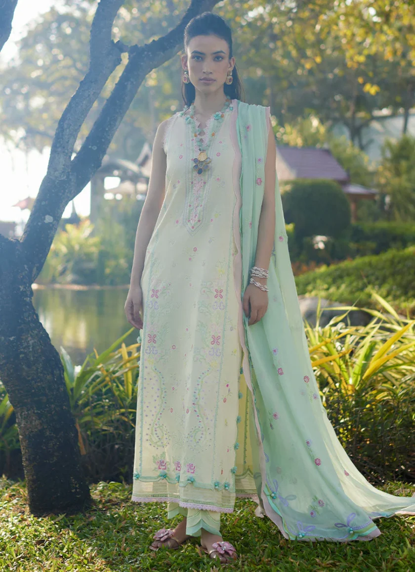 Farah Talib Aziz Vaia Yellow Suay Lawn 24 - Image 5