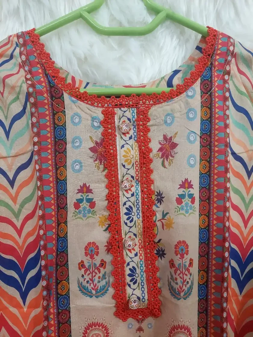 Stitched 3 Piece Lawn Suit Guljee Uroos GJU08 - Image 2