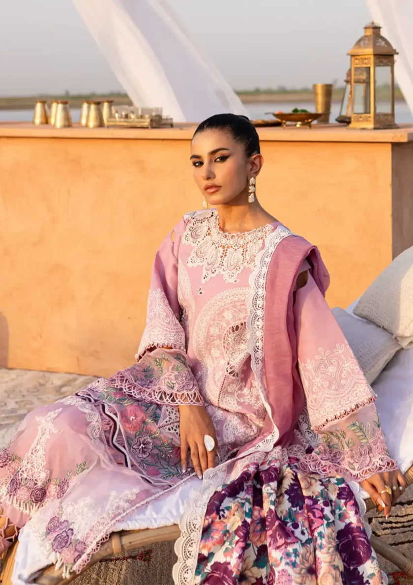 Parishay Janan 3 Piece Luxury Lawn Suit JL08 - Image 3