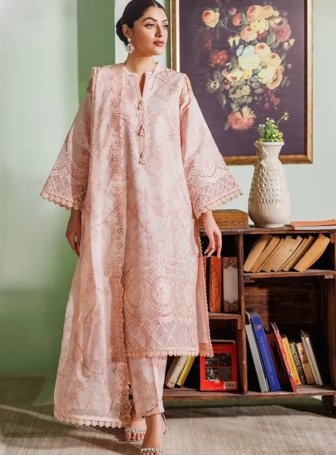 Alizeh Mahi V2 Pink Chikankari Lawn Dress