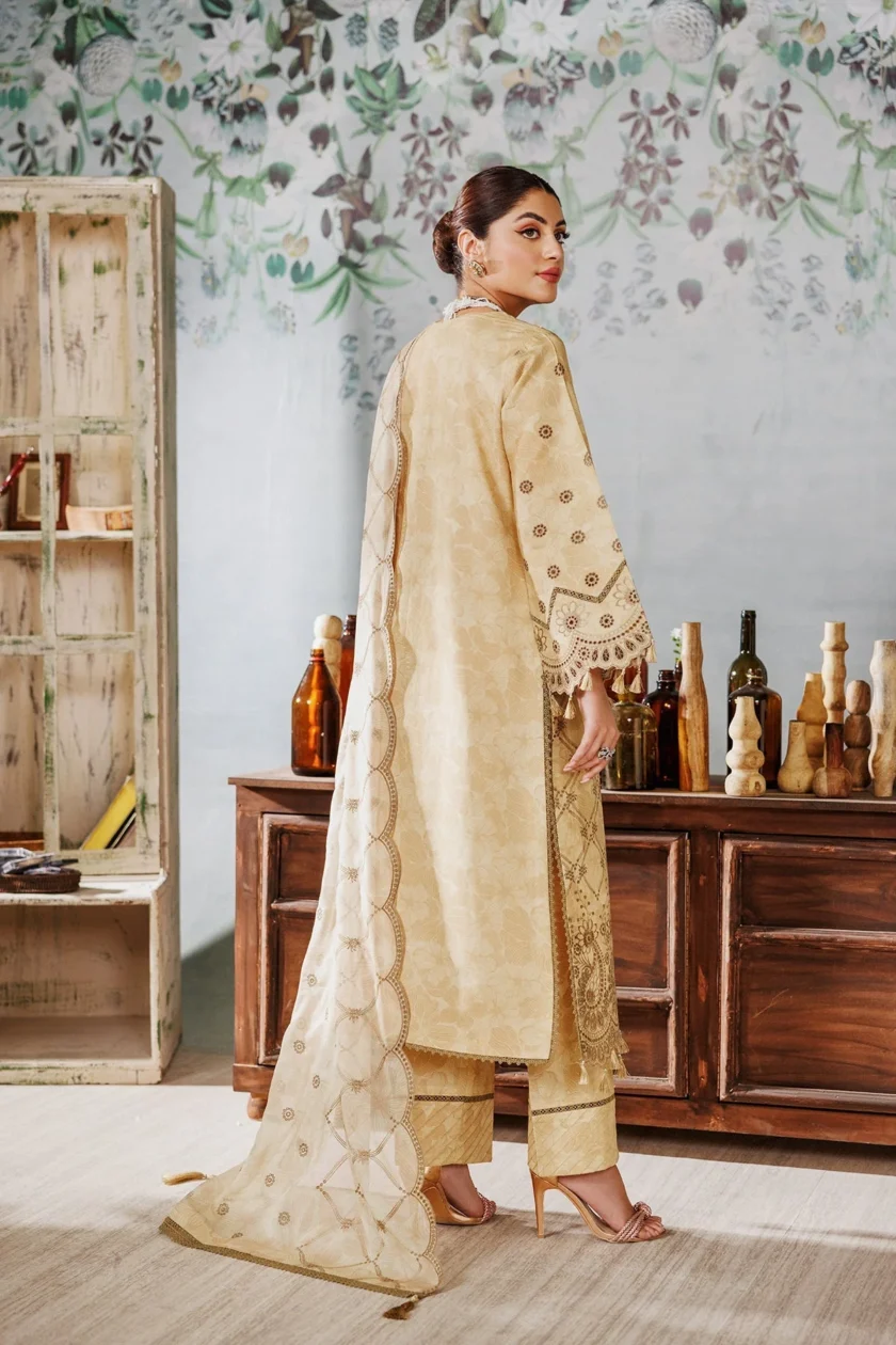 Alizeh Mahi V2 Beige Chikankari Lawn Dress - Image 2