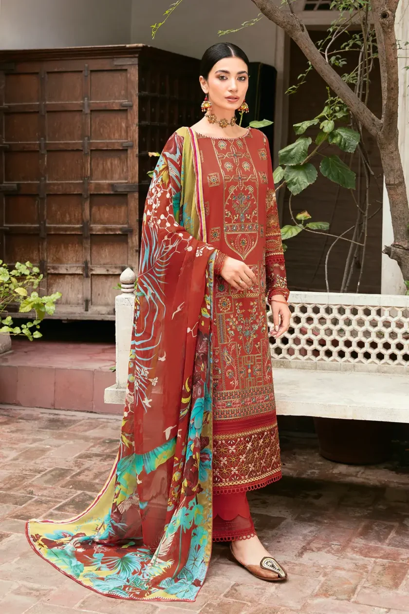 Ramsha Mashal 3 Pcs Embroidered Lawn Suit - Image 2