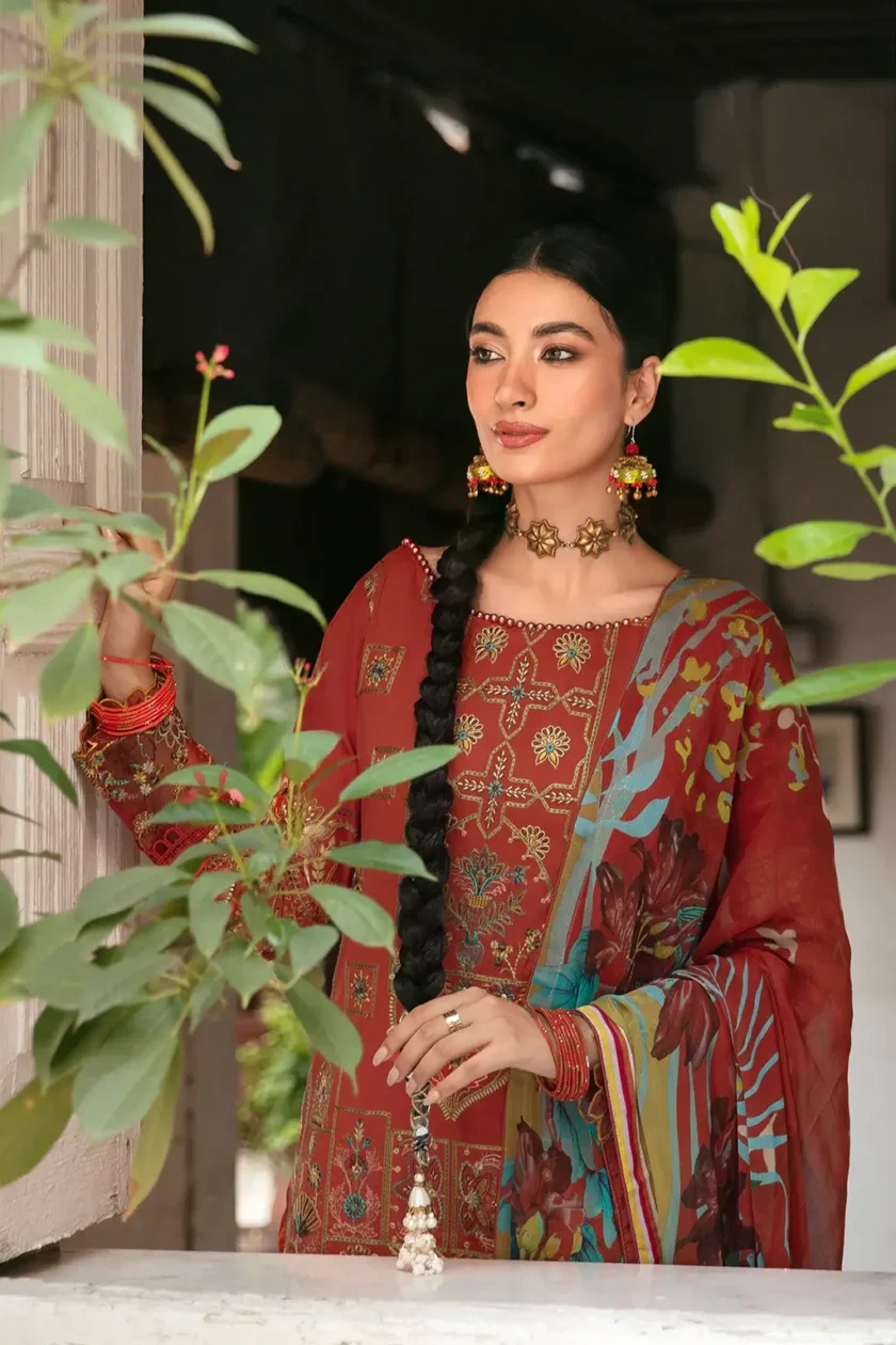 Ramsha Mashal 3 Pcs Embroidered Lawn Suit - Image 5
