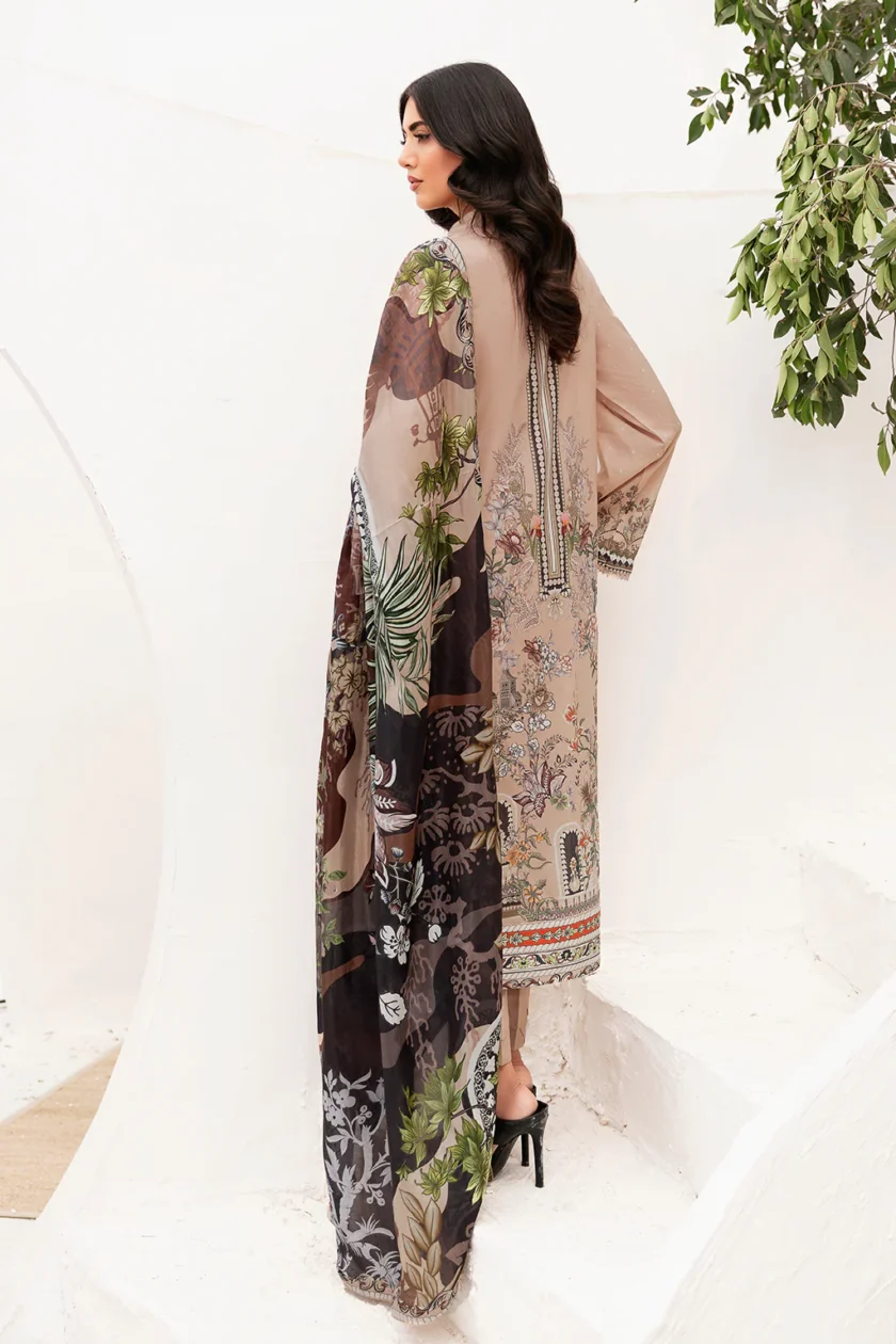 Ramsha Mashaal V2 3 Pc Light Mouve Luxury Lawn Dress - Image 2
