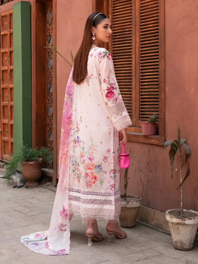 Unstitched 3 Piece Dress Embroidered Lawn GullJee Morja01 - Image 3