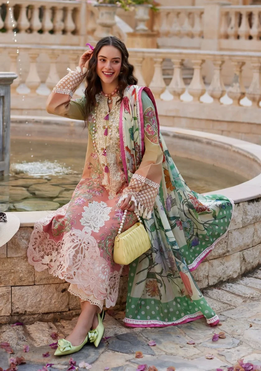 Mushq Unstitched Luxury Lawn 3 Piece Dress - Image 6