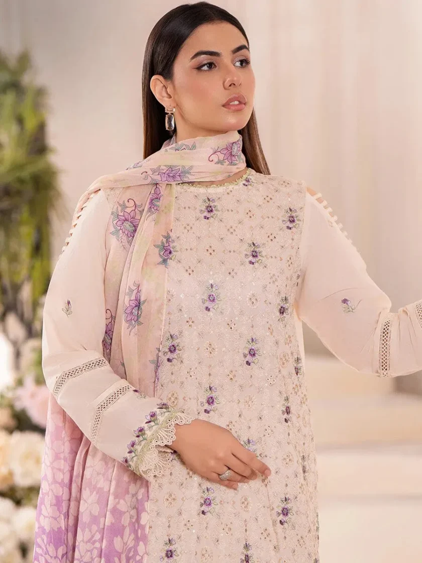 3 Piece Embroidered Lawn Dress GullJee Helen GH05 - Image 2