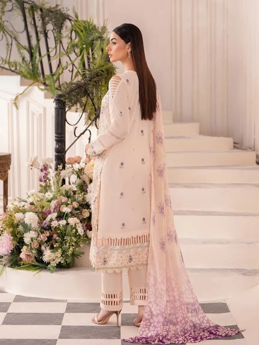 3 Piece Embroidered Lawn Dress GullJee Helen GH05 - Image 3