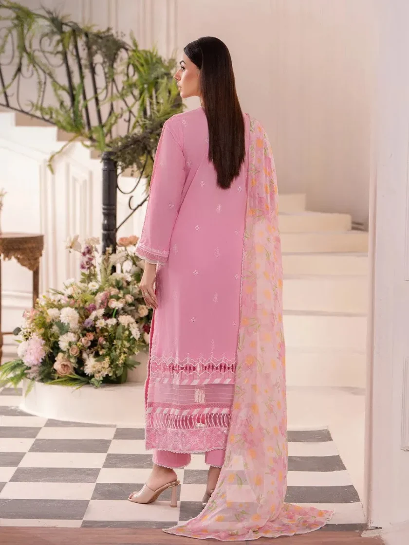 3 Piece Embroidered Lawn Dress GullJee Helen GH08 - Image 3