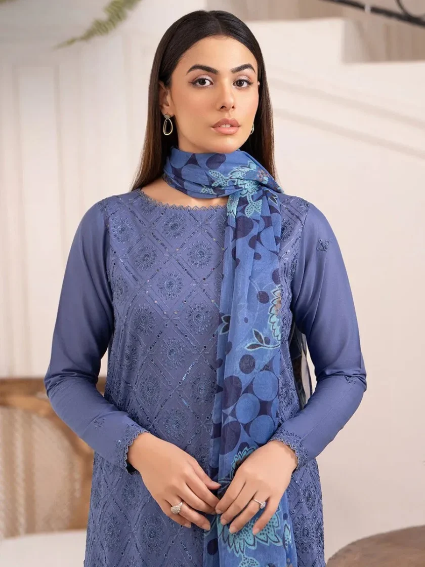 3 Piece Embroidered Lawn Dress GullJee Helen GH11 - Image 2