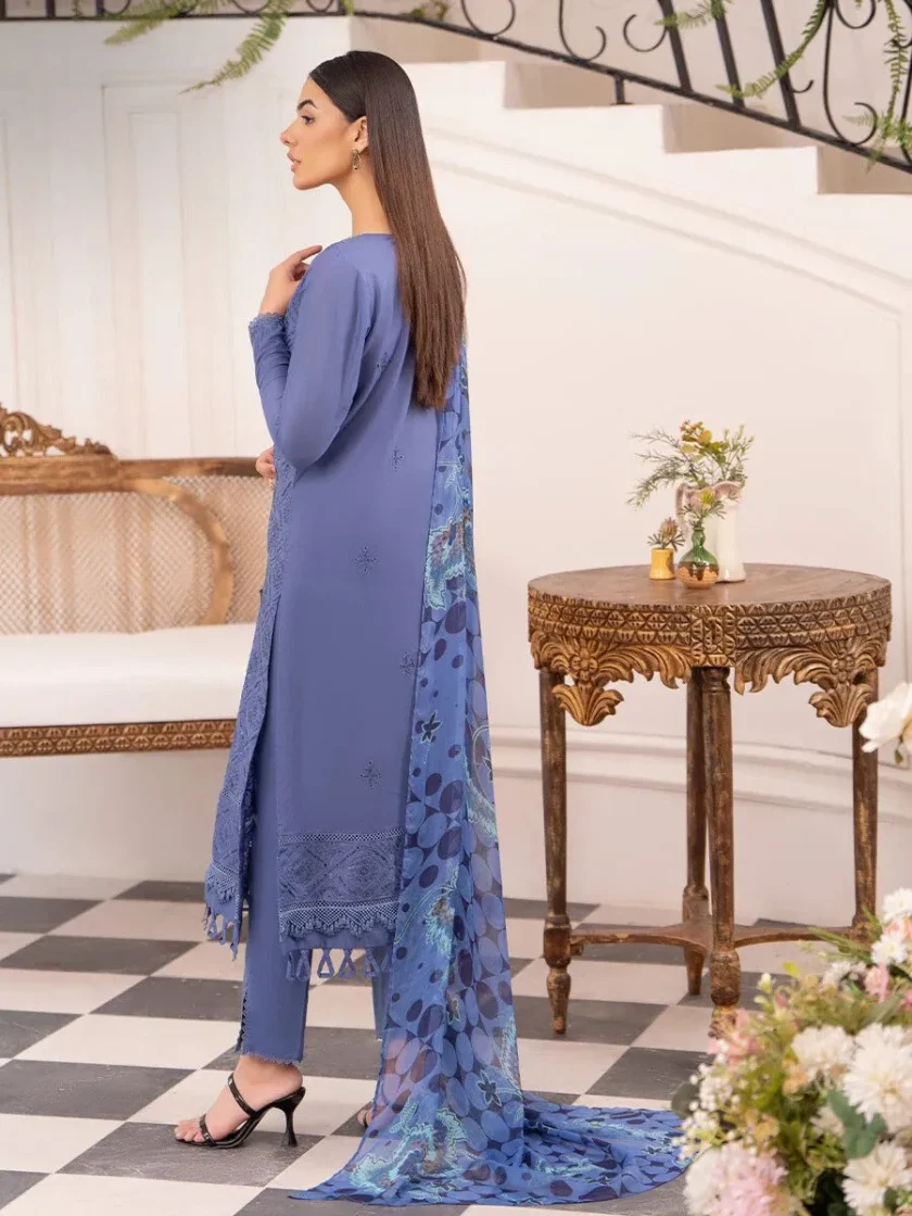 3 Piece Embroidered Lawn Dress GullJee Helen GH11 - Image 3