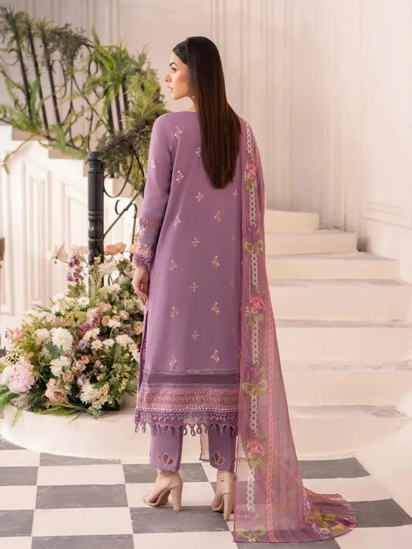 3 Piece Embroidered Lawn Dress GullJee Helen GH03 - Image 3