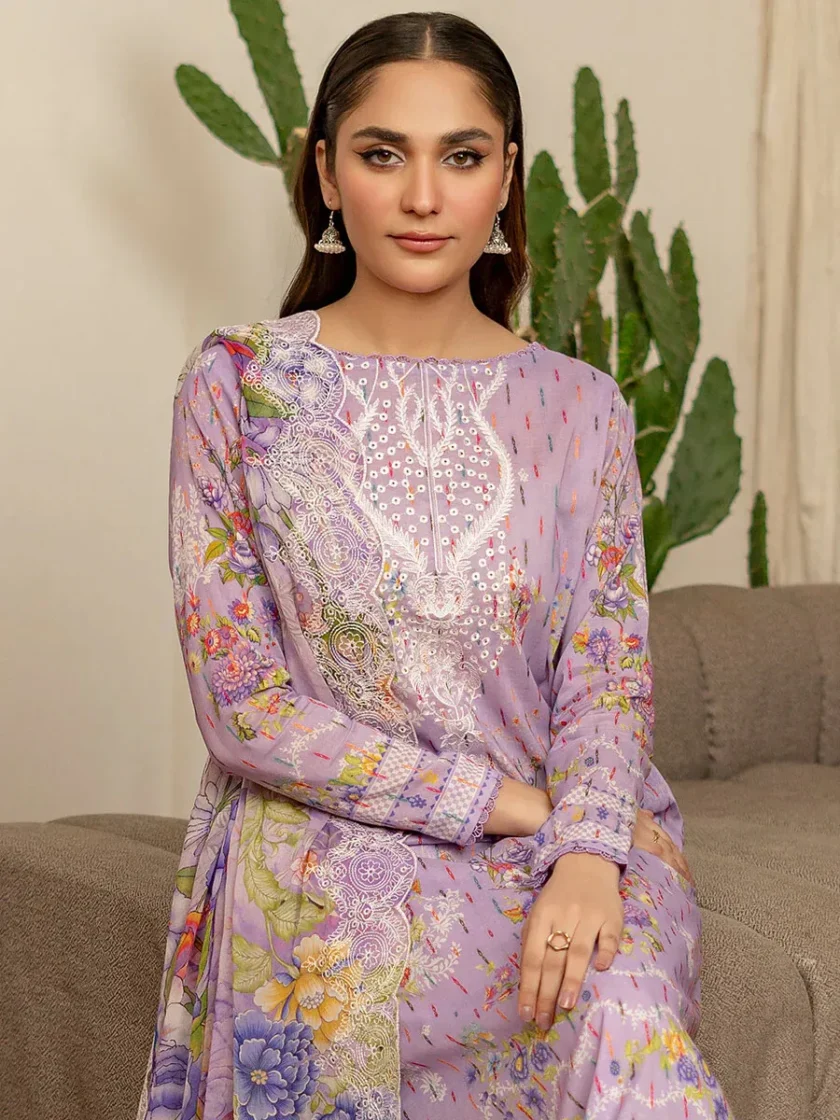 3 Piece Lawn Dress GullJee Rang Pasand RG07 - Image 2