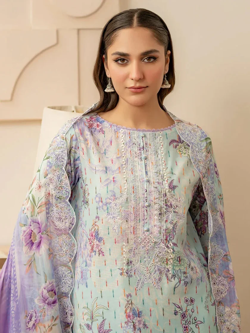 3 Piece Lawn Dress GullJee Rang Pasand RG09 - Image 2