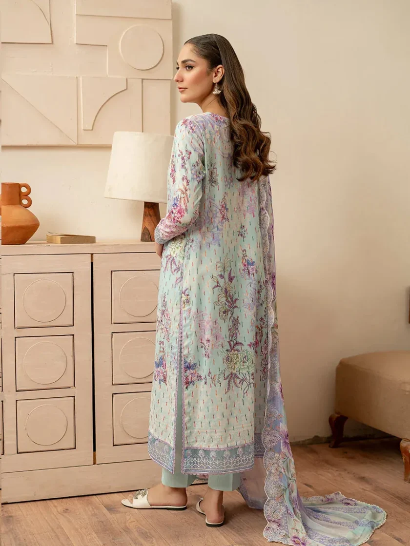 3 Piece Lawn Dress GullJee Rang Pasand RG09 - Image 3