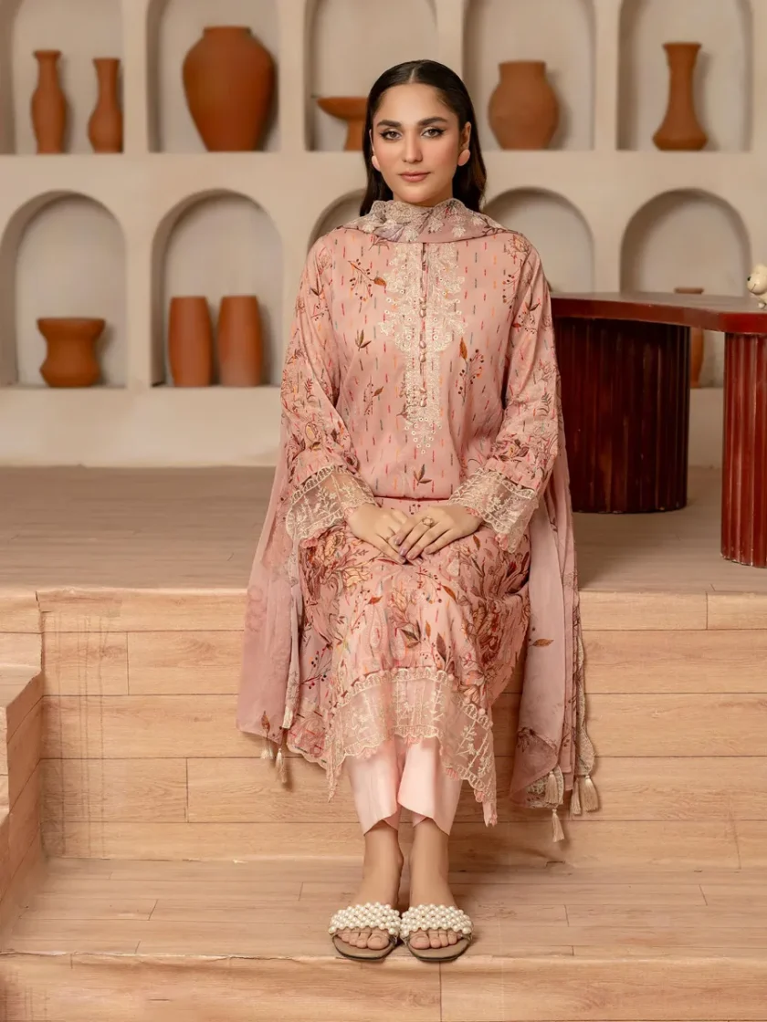 3 Piece Lawn Dress GullJee Rang Pasand RG10 - Image 2