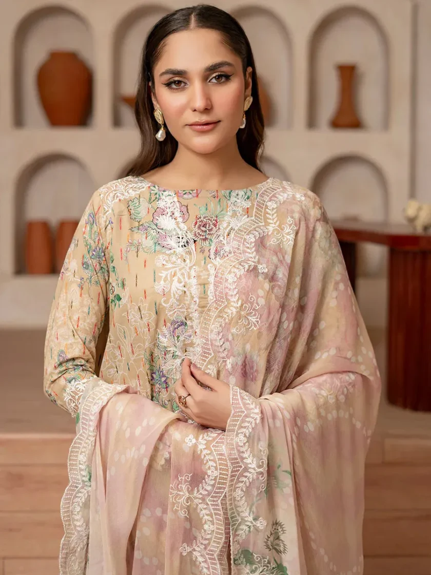 3 Piece Lawn Dress GullJee Rang Pasand RG11 - Image 2