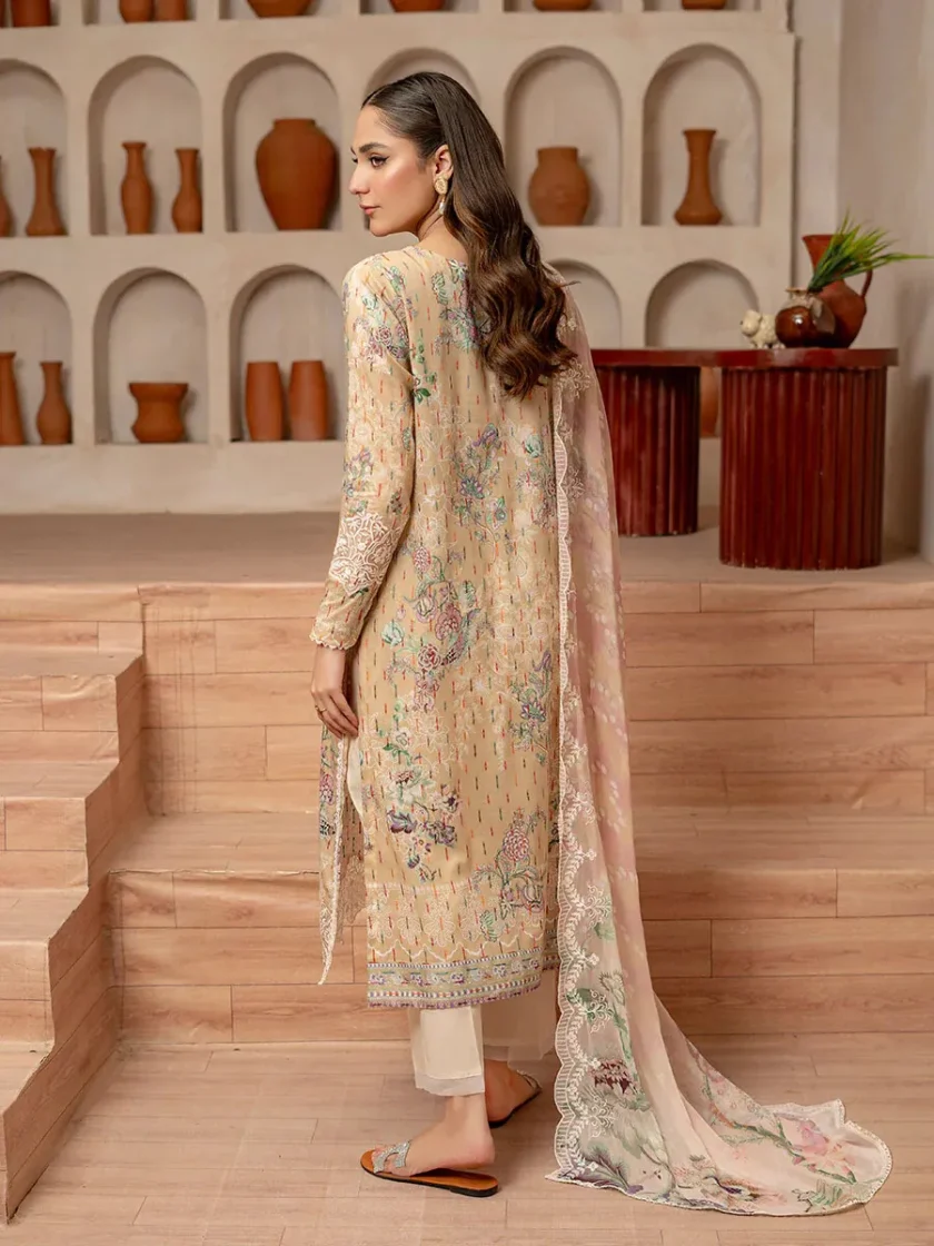 3 Piece Lawn Dress GullJee Rang Pasand RG11 - Image 3