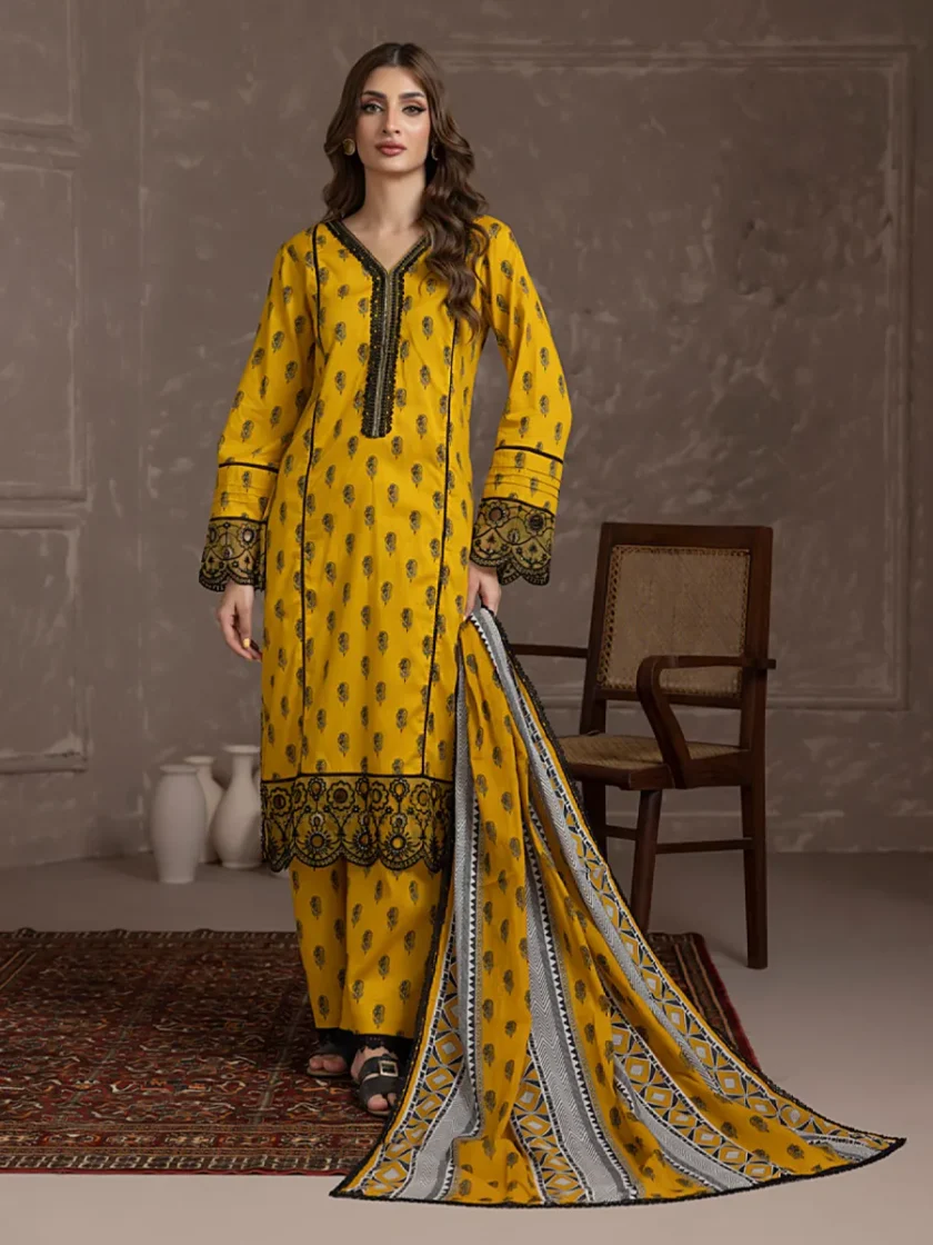 Regalia 3 Piece Lawn Dress EDCW1 - Image 3
