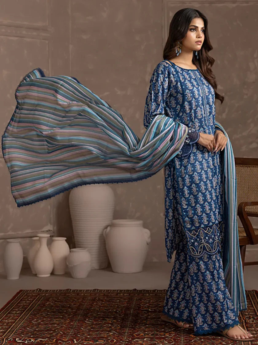 Regalia 3 Piece Lawn Dress EDCW2 - Image 3