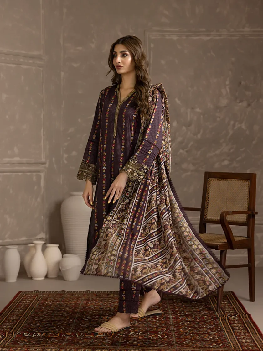 Regalia 3 Piece Lawn Dress EDCW3 - Image 2