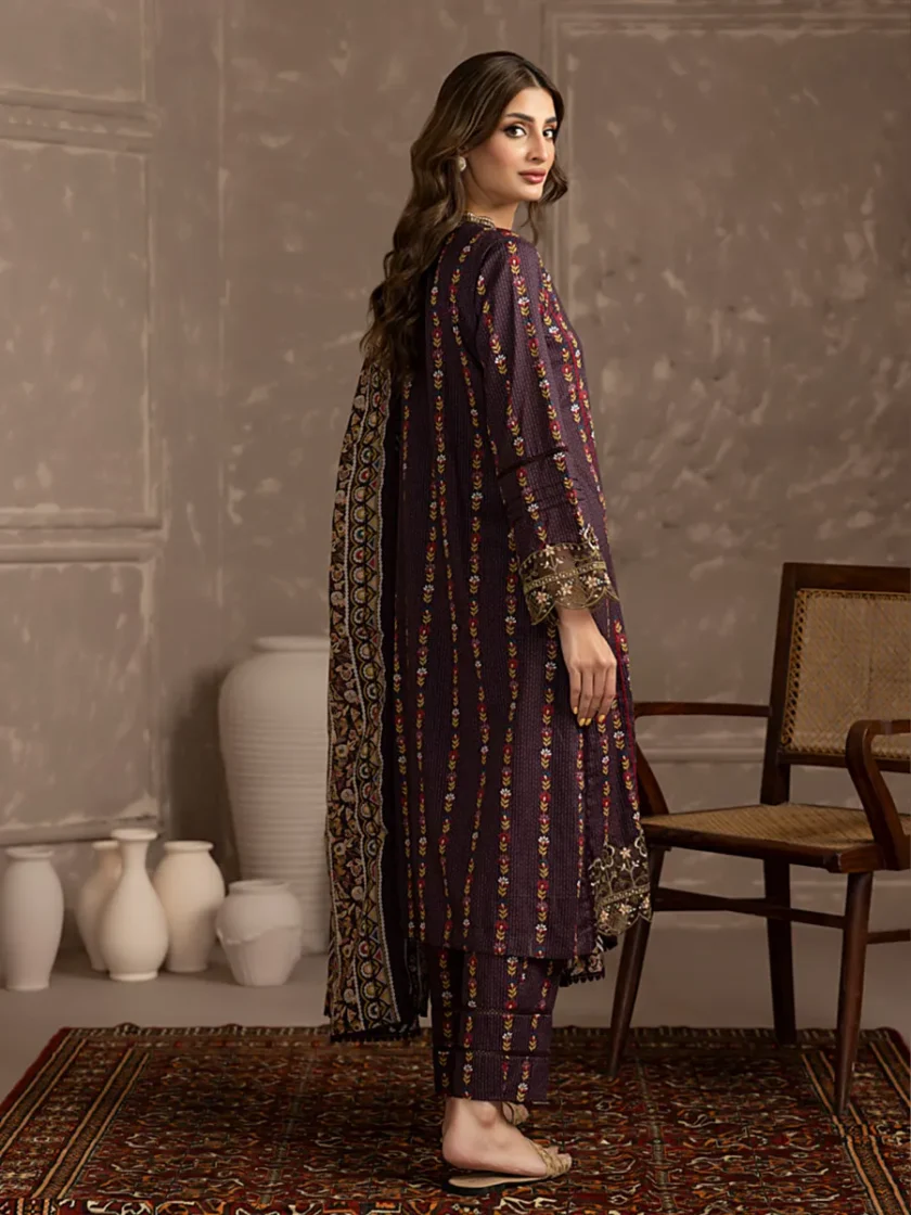 Regalia 3 Piece Lawn Dress EDCW3 - Image 3