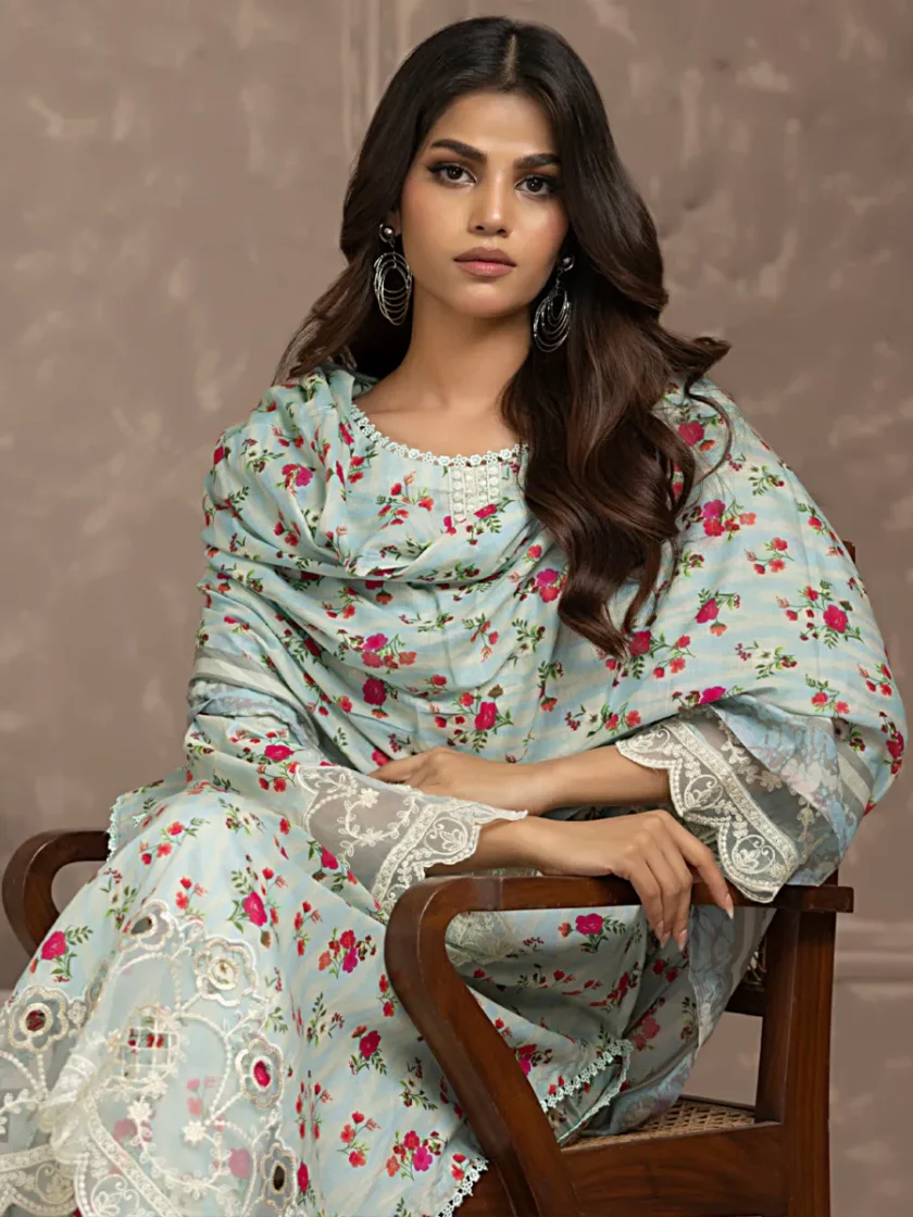 Regalia 3 Piece Lawn Dress EDCW4 - Image 3