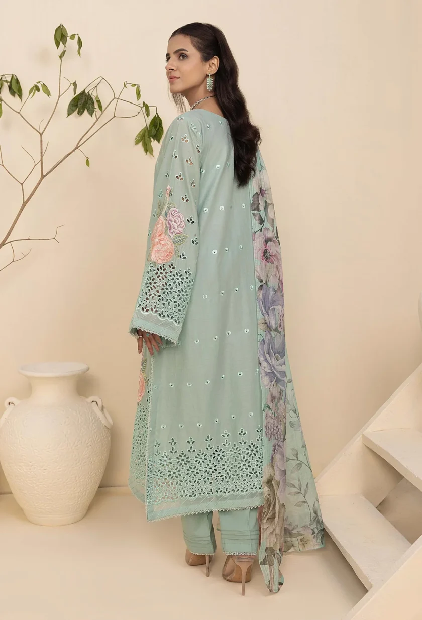 3 Piece Unstitched Lawn Dress Adans Libas Zaria 01 - Image 2