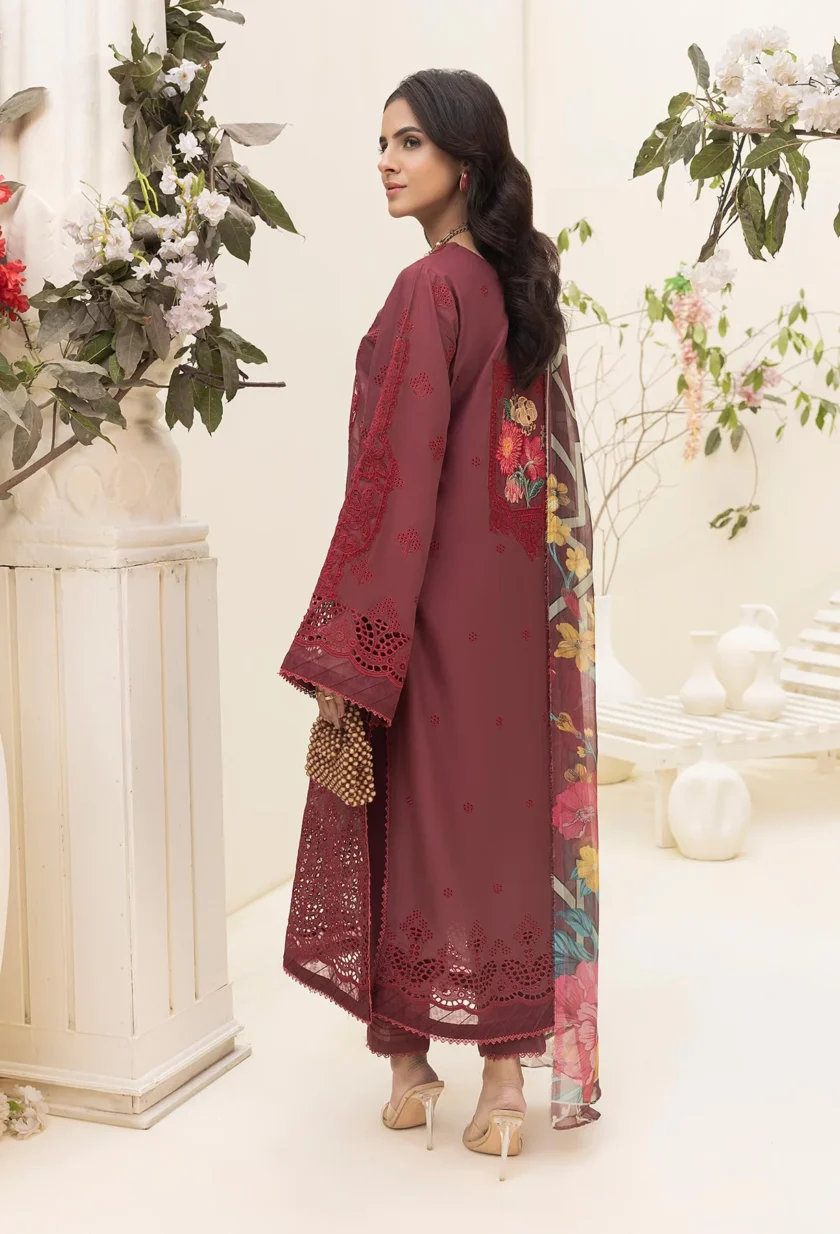 3 Piece Stitched Lawn Dress Adans Libas Zaria 09 - Image 2