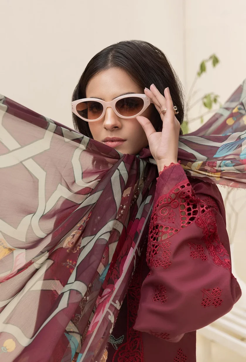 3 Piece Stitched Lawn Dress Adans Libas Zaria 09 - Image 4