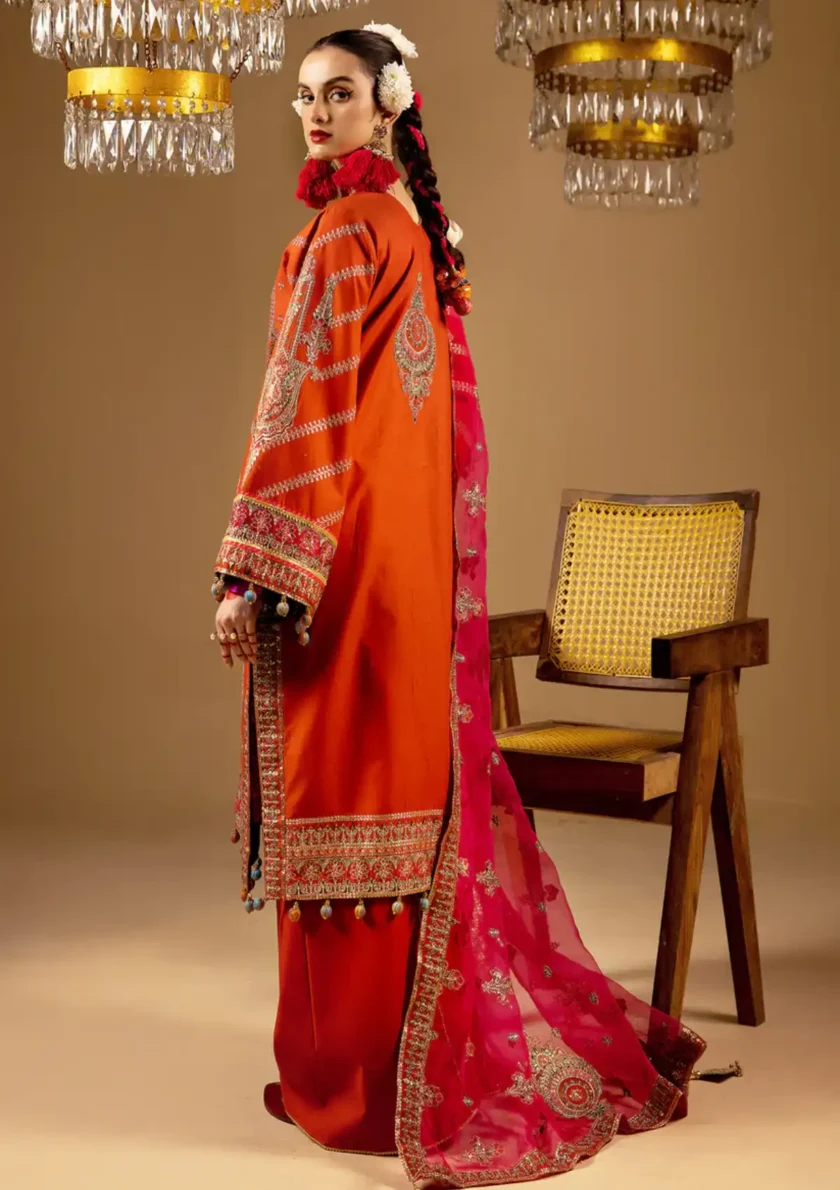 3 Piece Festive Lawn Dress Nazara Ishq by Minha - Image 2