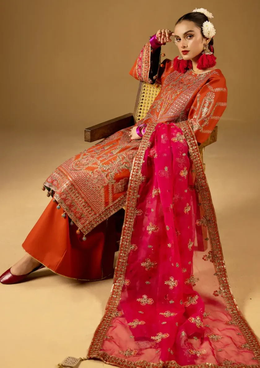 3 Piece Festive Lawn Dress Nazara Ishq by Minha - Image 5