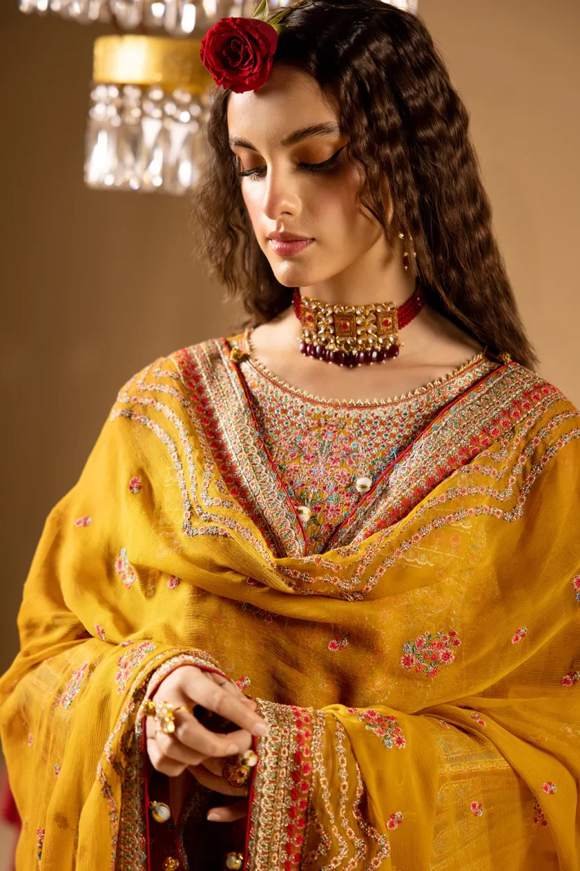 3 Piece Festive Lawn Dress Nazakat Ishq by Minha - Image 4